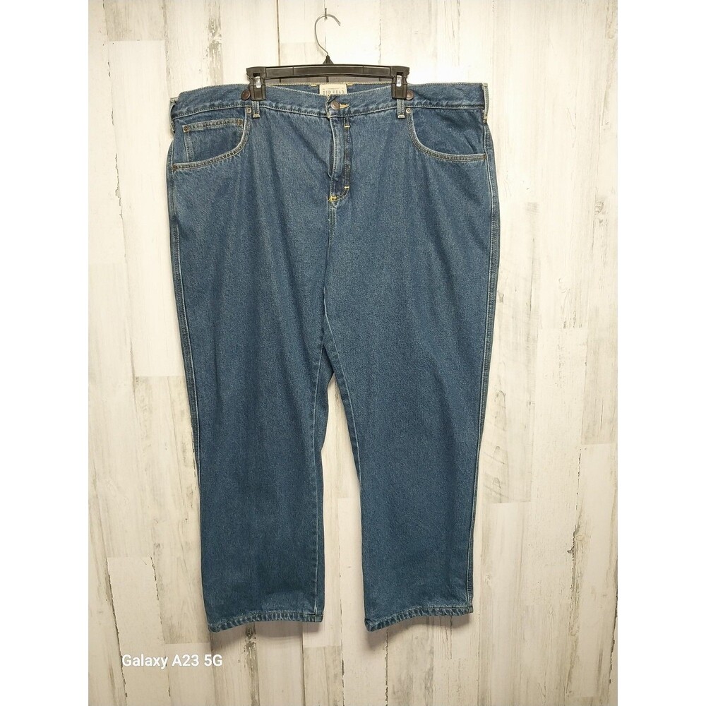 Red Head Flannel  Lined Jeans Dark Blue Color Size 44x30 (46x31 Actual)